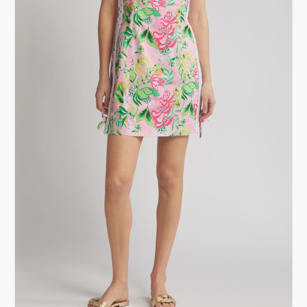 Lilly Pulitzer Pink and Green Floral Dress